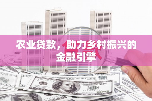 坪山新区农业贷款，助力乡村振兴的金融引擎