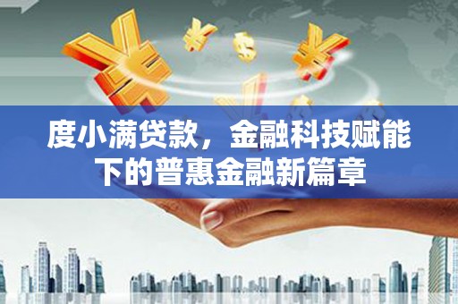坪山新区度小满贷款，金融科技赋能下的普惠金融新篇章