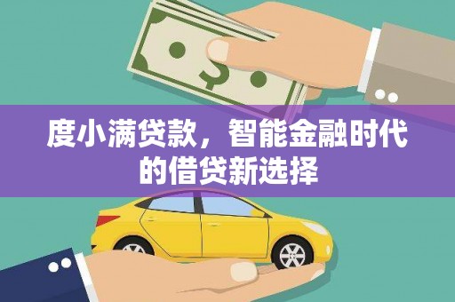 坪山新区度小满贷款，智能金融时代的借贷新选择