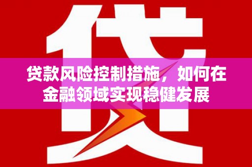 坪山新区贷款风险控制措施，如何在金融领域实现稳健发展