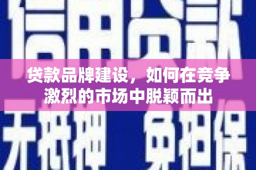 坪山新区贷款品牌建设，如何在竞争激烈的市场中脱颖而出