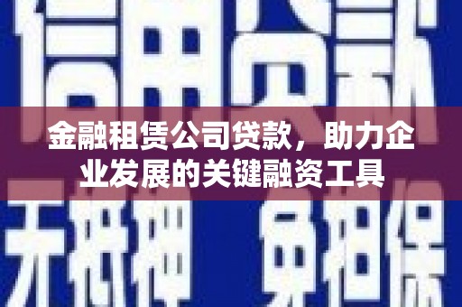 坪山新区金融租赁公司贷款，助力企业发展的关键融资工具