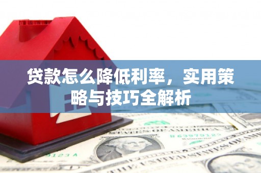 坪山新区贷款怎么降低利率，实用策略与技巧全解析