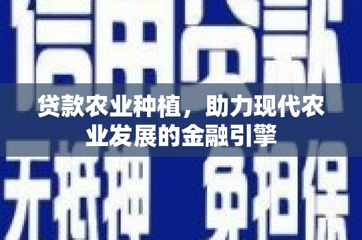 坪山新区贷款农业种植，助力现代农业发展的金融引擎