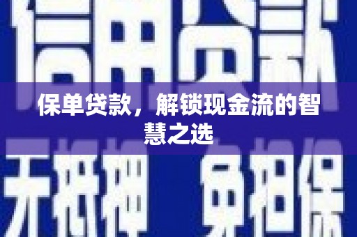 坪山新区保单贷款，解锁现金流的智慧之选