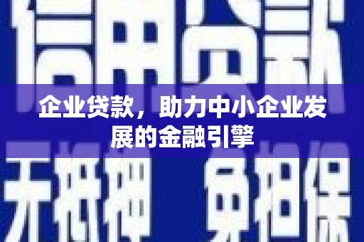 坪山新区企业贷款，助力中小企业发展的金融引擎