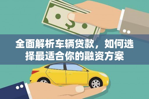 坪山新区全面解析车辆贷款，如何选择最适合你的融资方案