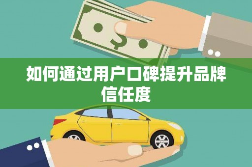 坪山新区如何通过用户口碑提升品牌信任度