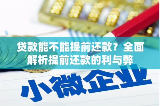 坪山新区贷款能不能提前还款？全面解析提前还款的利与弊